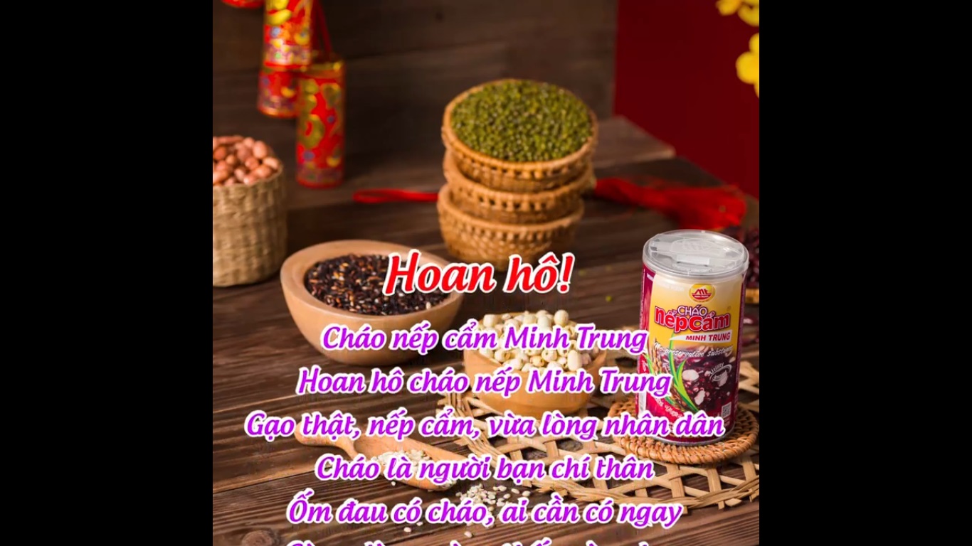 Hoan hô ! cháo nếp cẩm Minh Trung