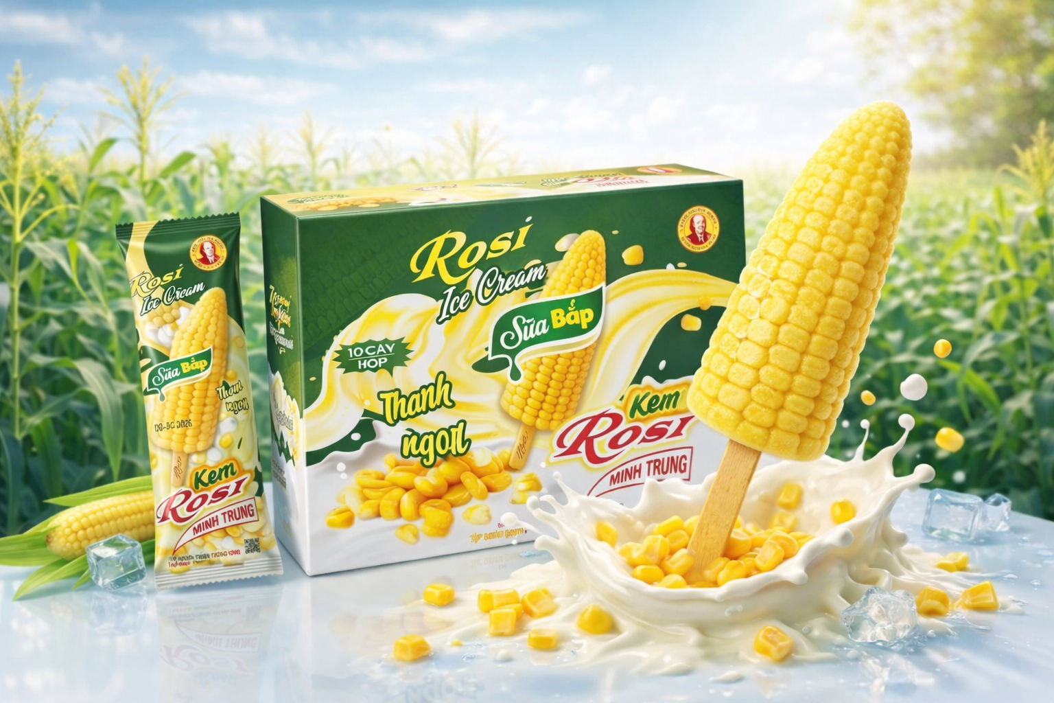 Kem Rosi Minh Trung sữa bắp