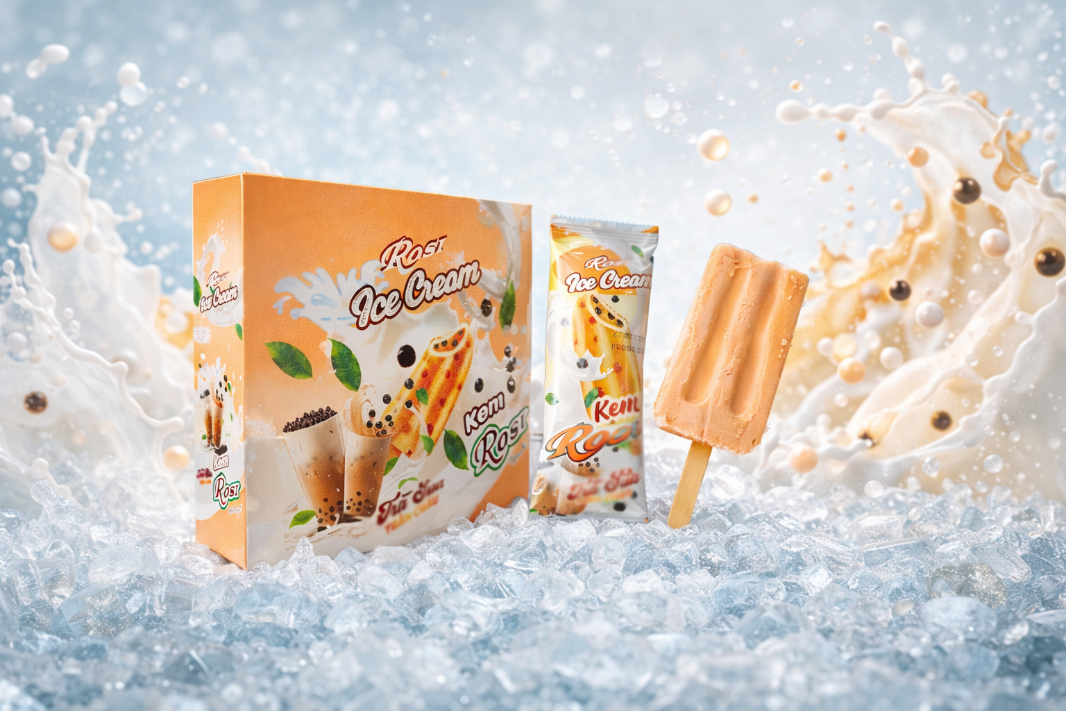 Kem Rosi Minh Trung trà sữa trân châu  3